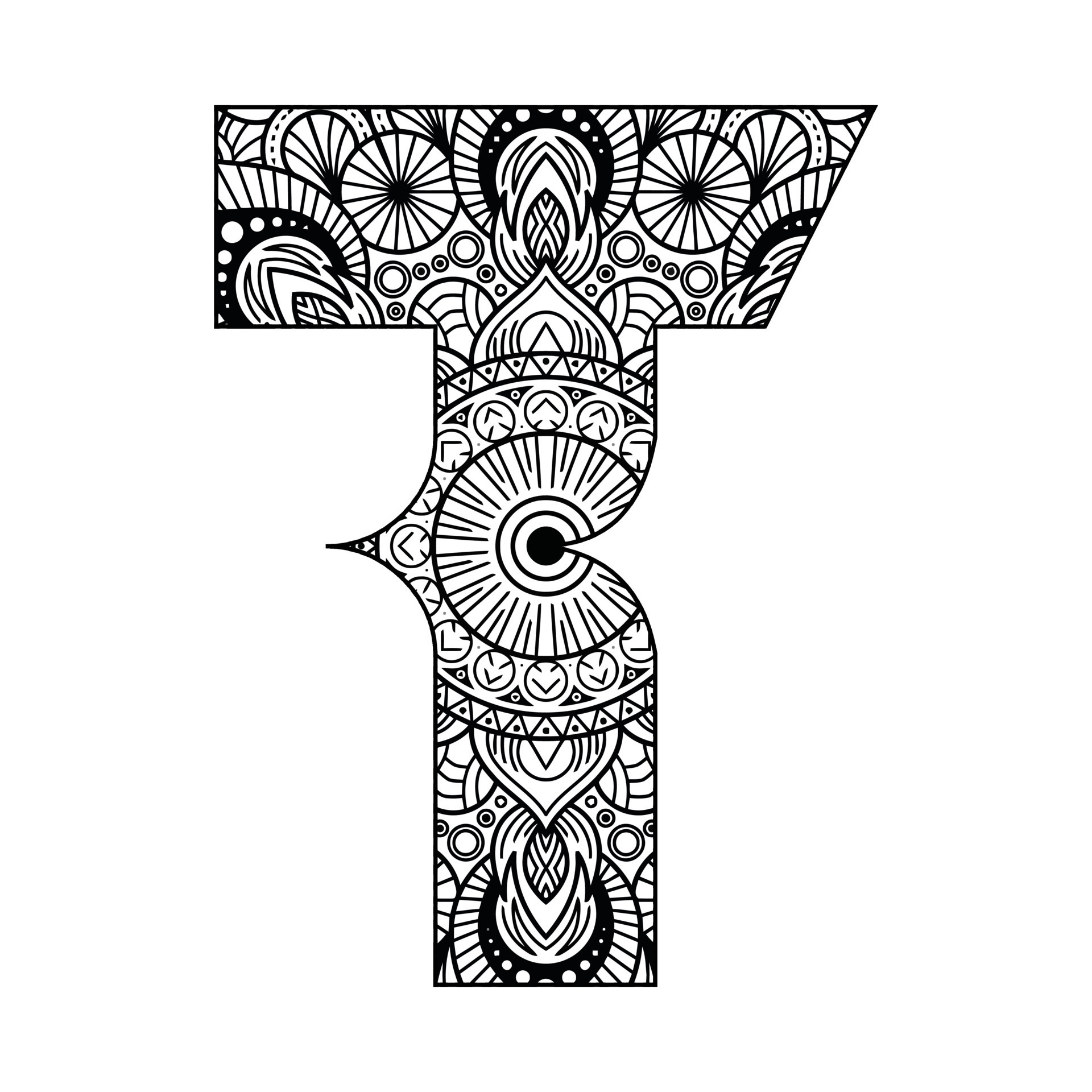 Alphabet coloring page for kids 13699930 Vector Art at Vecteezy