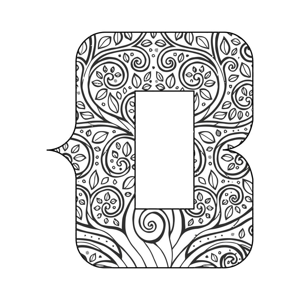 Alphabet coloring page for kids vector