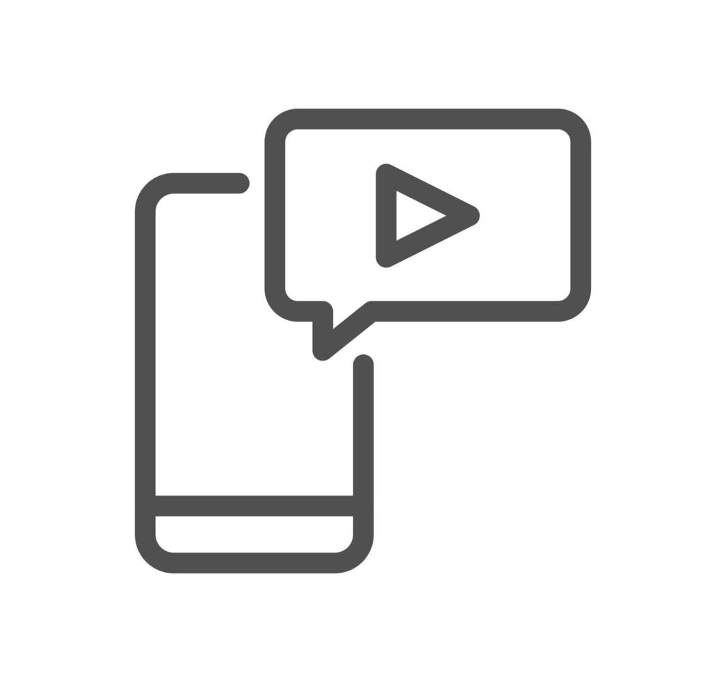 Cinema and video icon outline and linear vector. vector