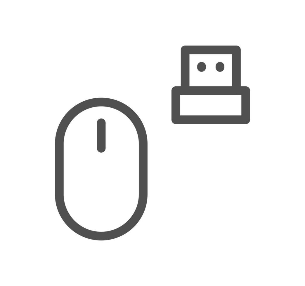 Computer and components icon outline and linear vector. vector