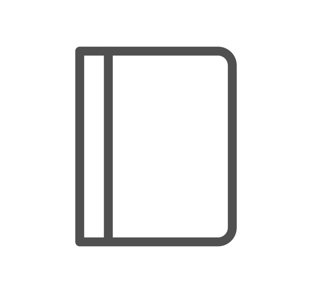 Book and learning icon outline and linear vector. vector