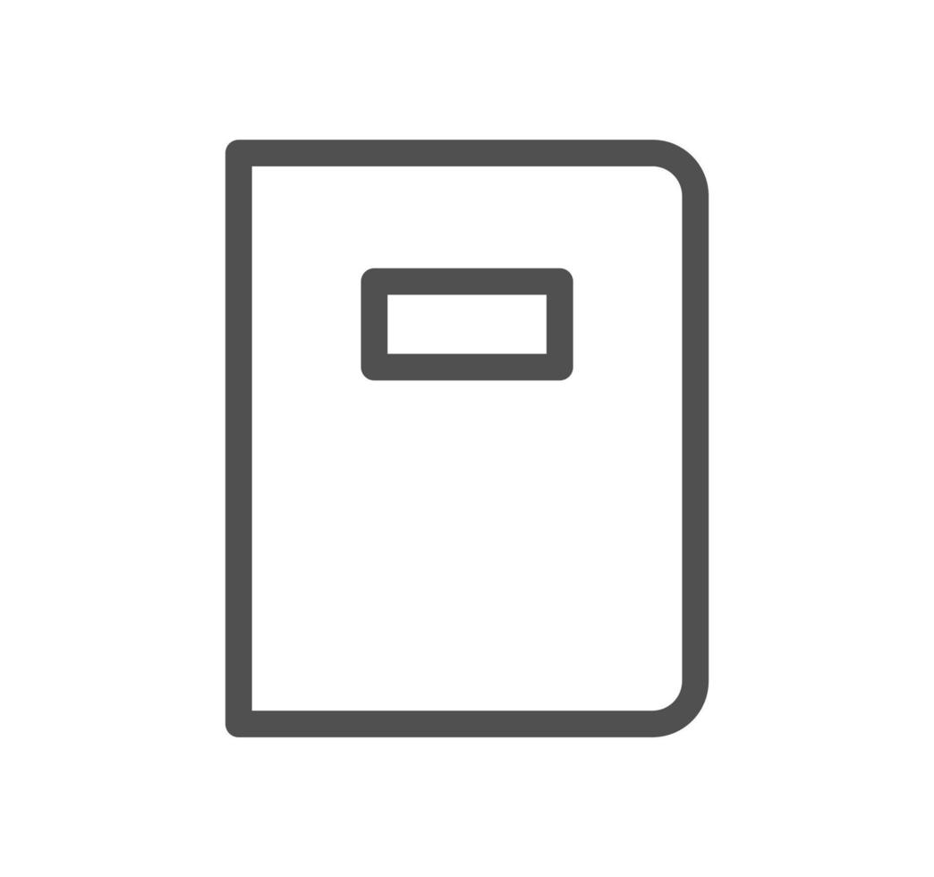 Book and learning icon outline and linear vector. vector