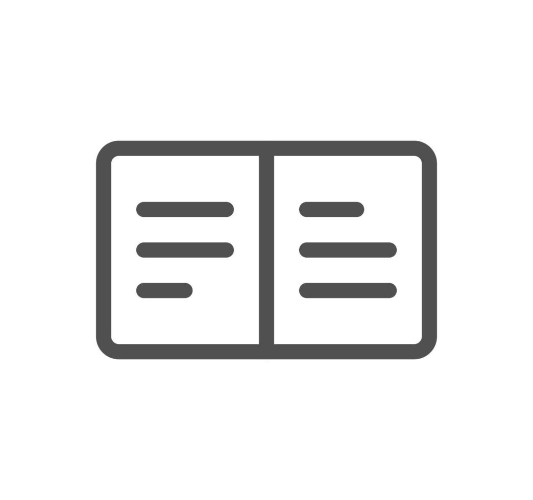 Book and learning icon outline and linear vector. vector