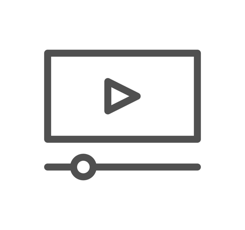 Cinema and video icon outline and linear vector. vector