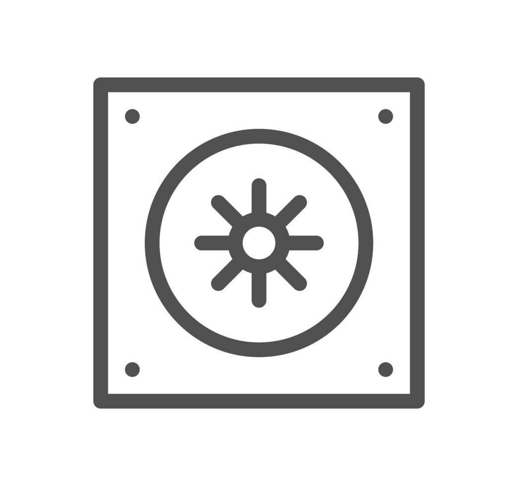 Computer and components icon outline and linear vector. vector
