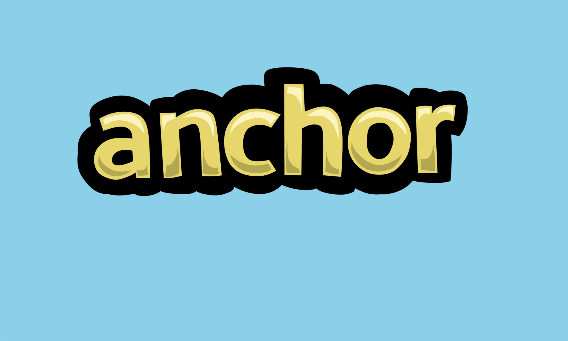 ANCHOR writing vector design on a blue background 13700306 Vector Art at Vecteezy