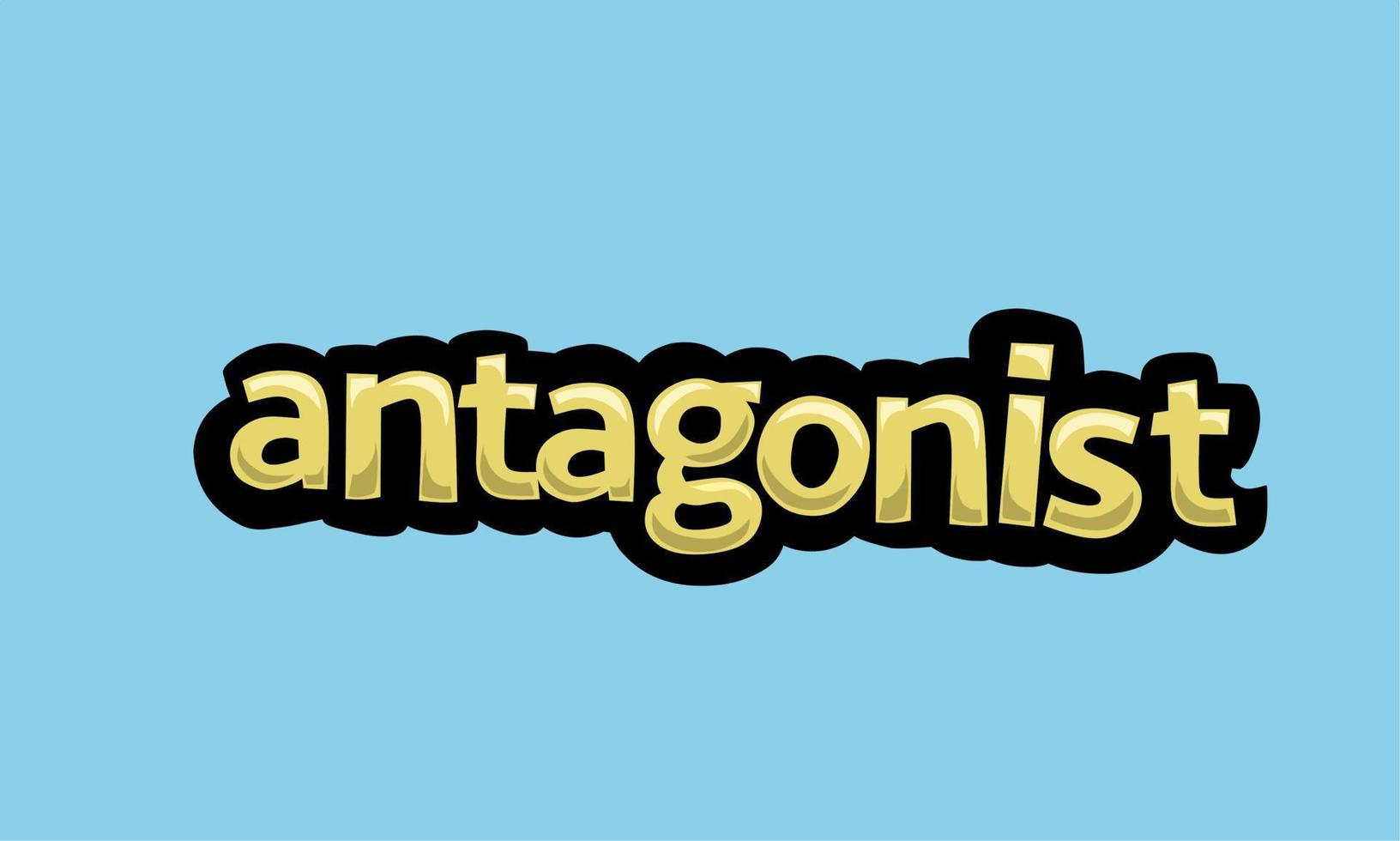 ANTAGONIST writing vector design on a blue background