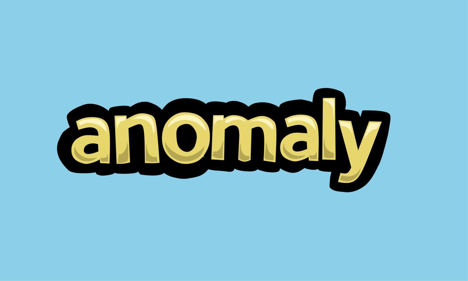 ANOMALY writing vector design on a blue background