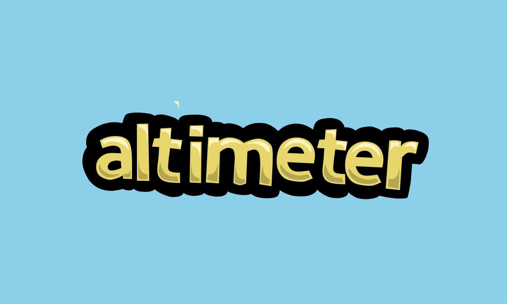 ALTIMETER writing vector design on a blue background