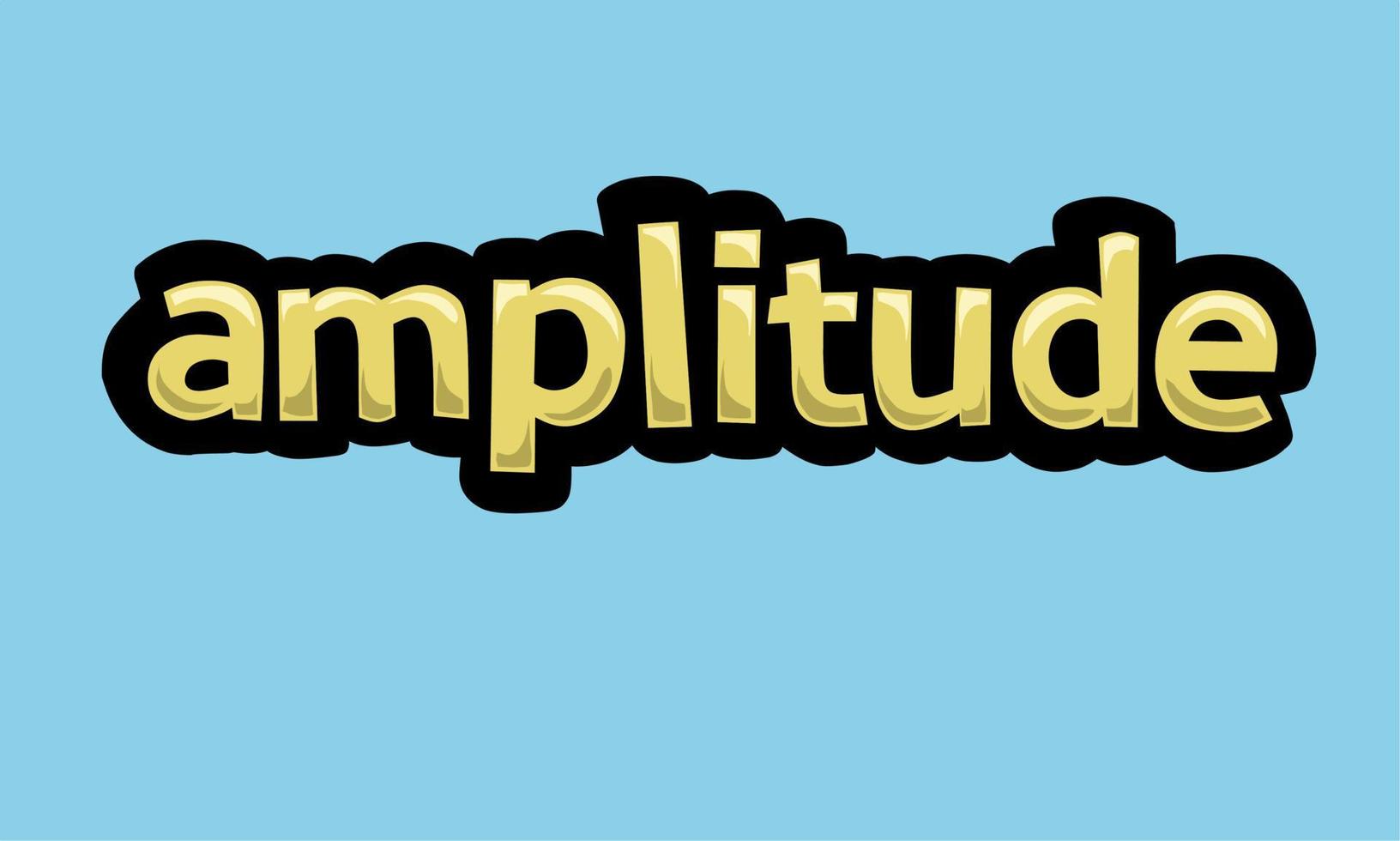 AMPLITUDE writing vector design on a blue background