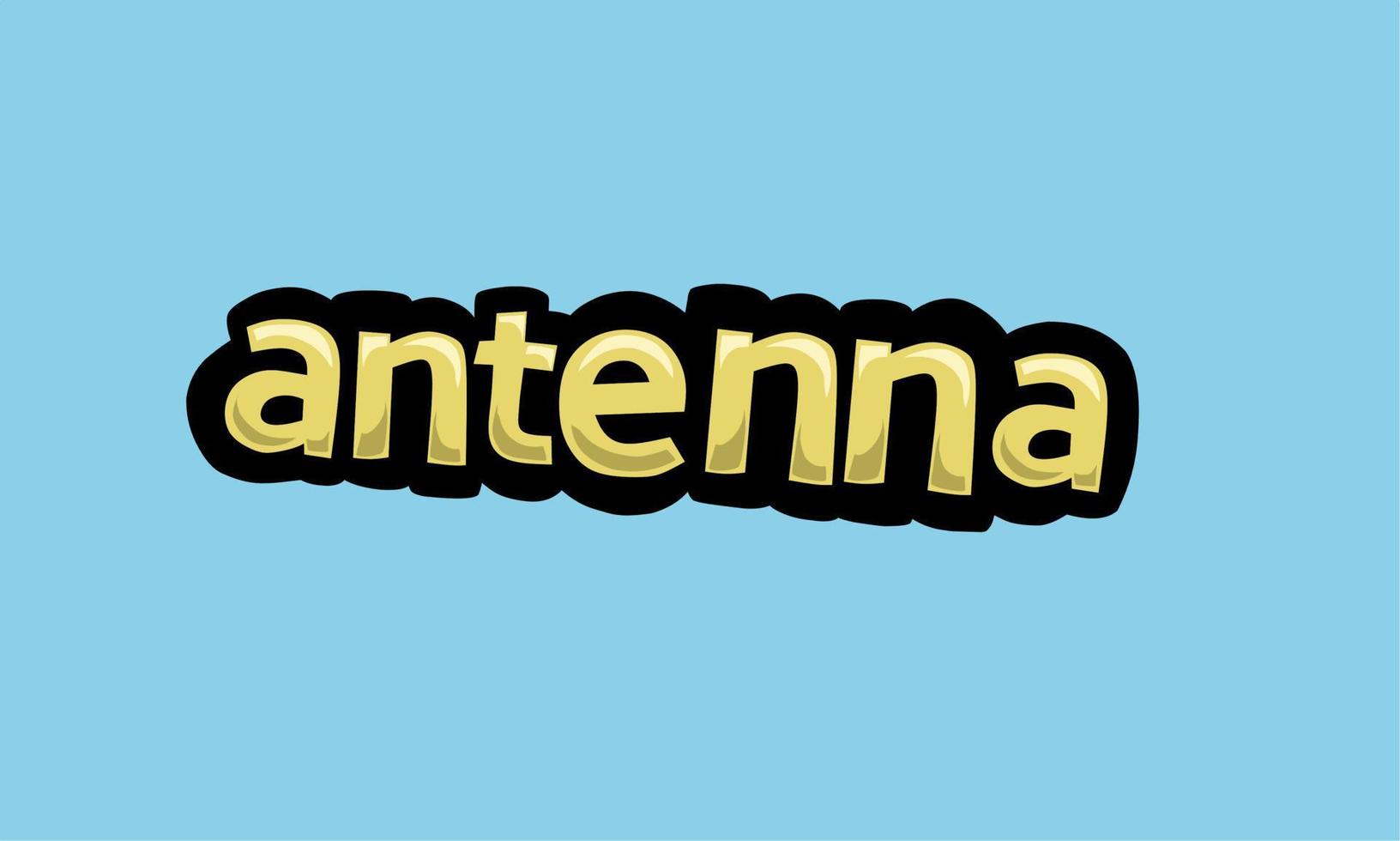ANTENNA writing vector design on a blue background