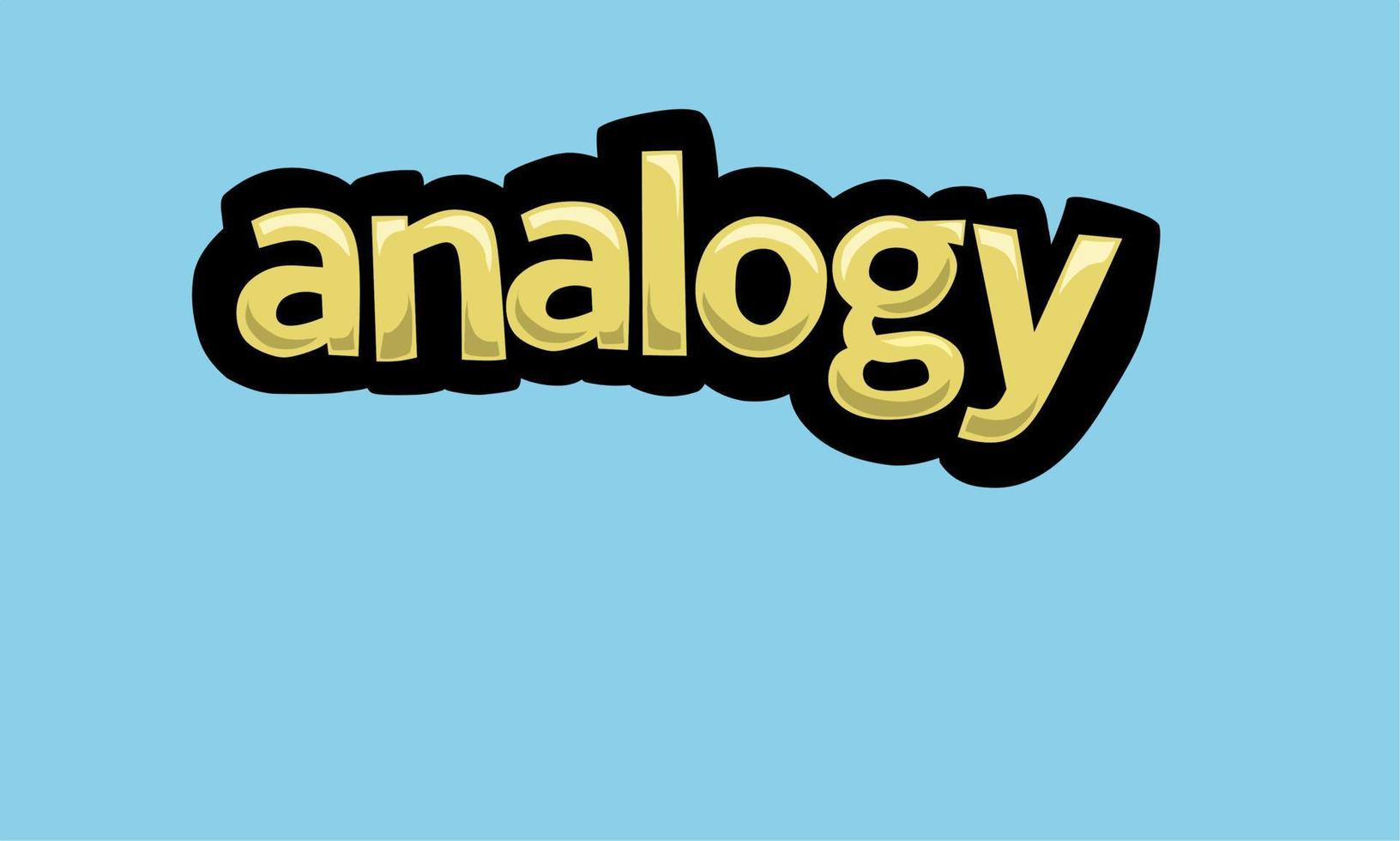 ANALOGY writing vector design on a blue background