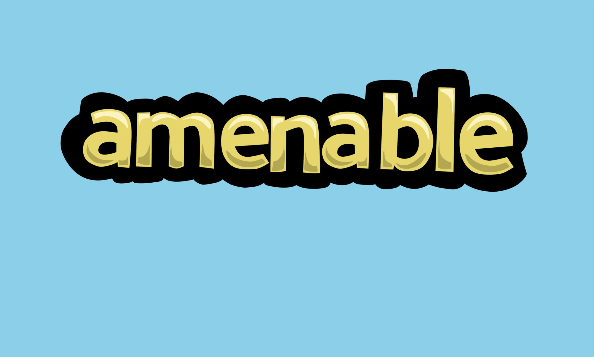 AMENABLE writing vector design on a blue background 13700459 Vector Art