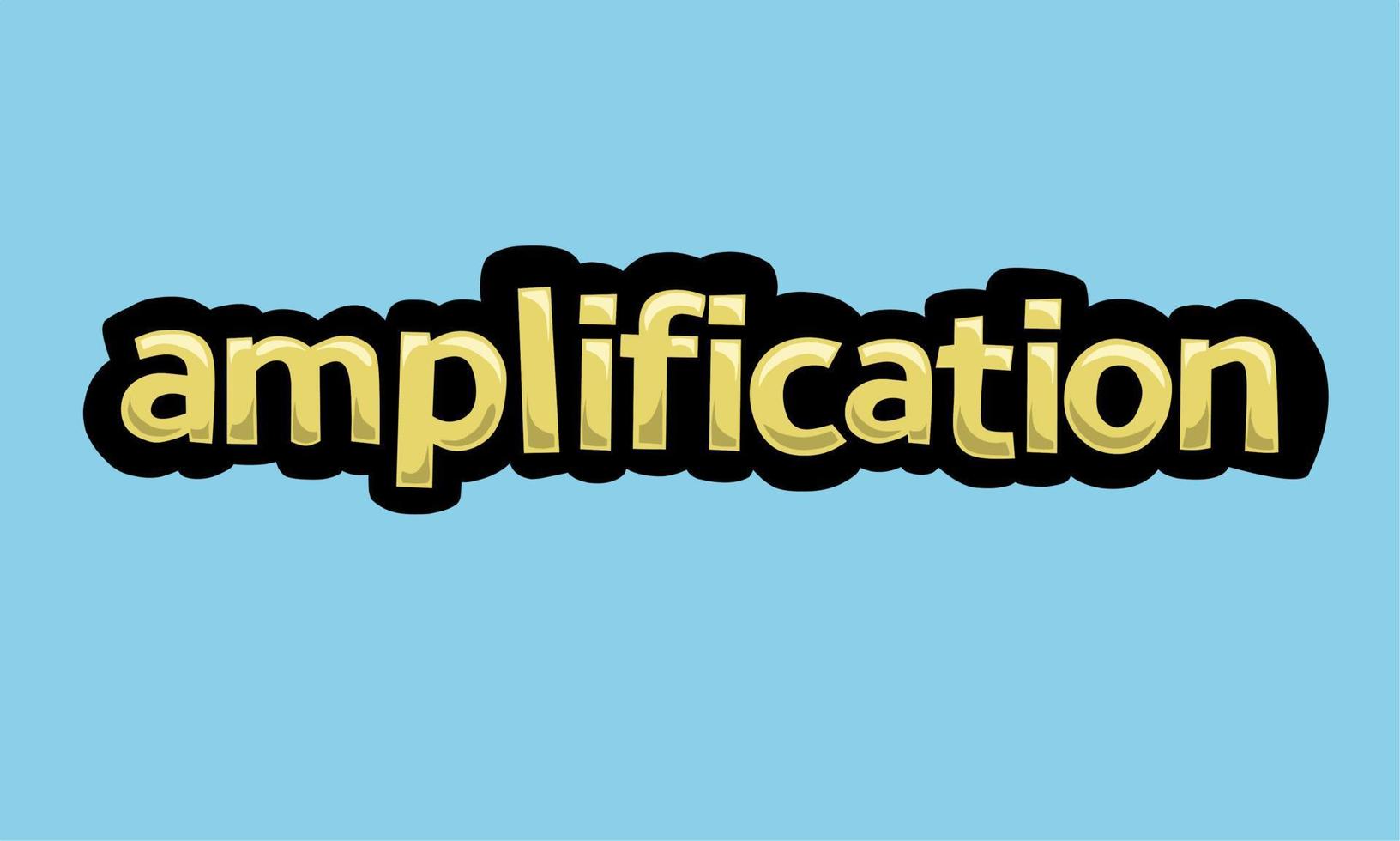 AMPLIFICATION writing vector design on a blue background