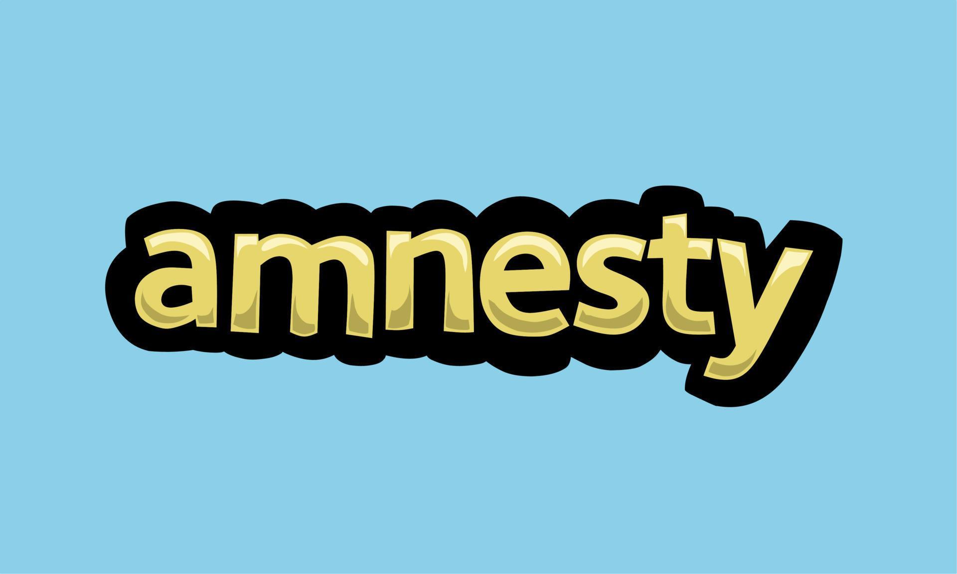 AMNESTY writing vector design on a blue background 13700471 Vector Art