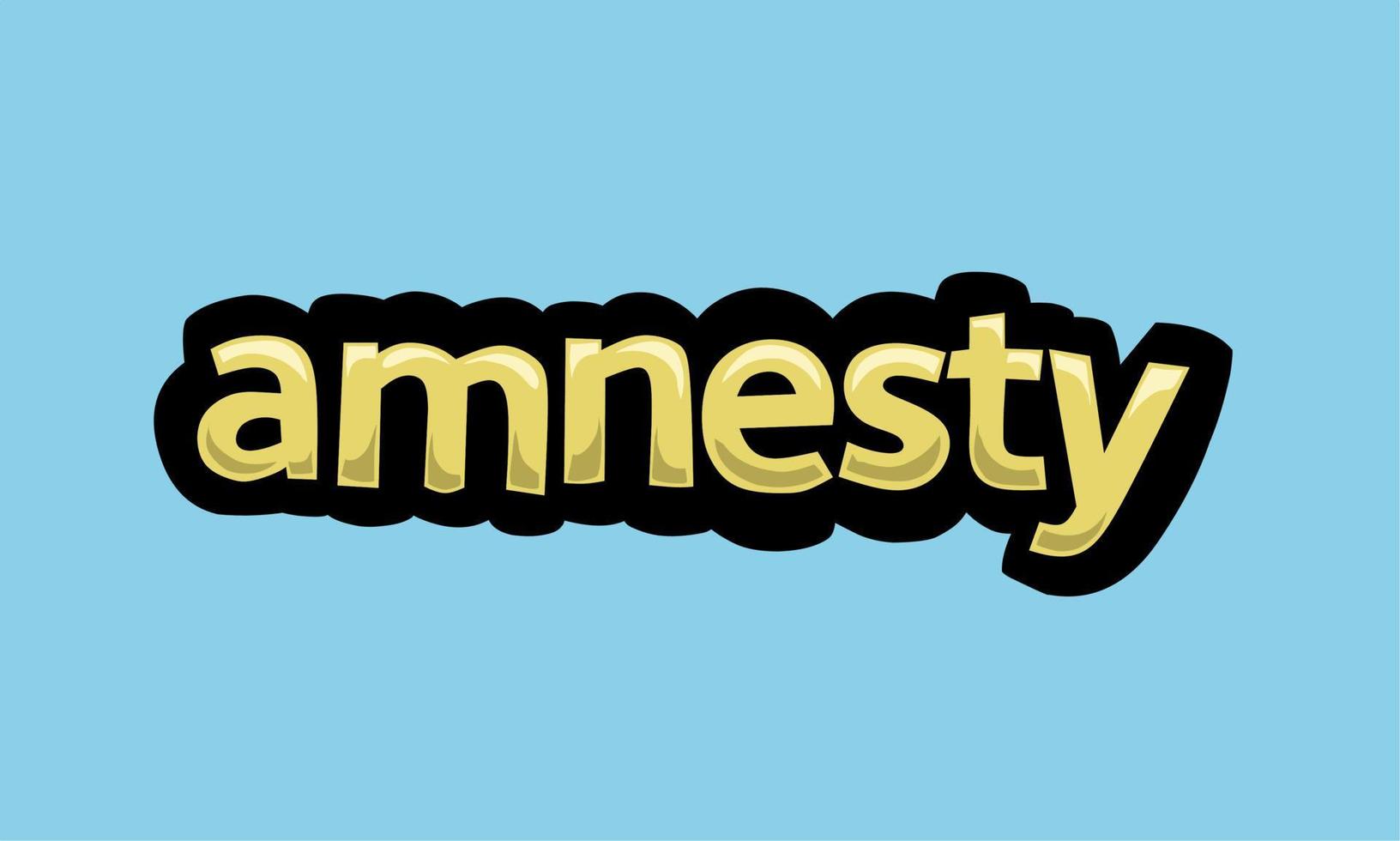 AMNESTY writing vector design on a blue background