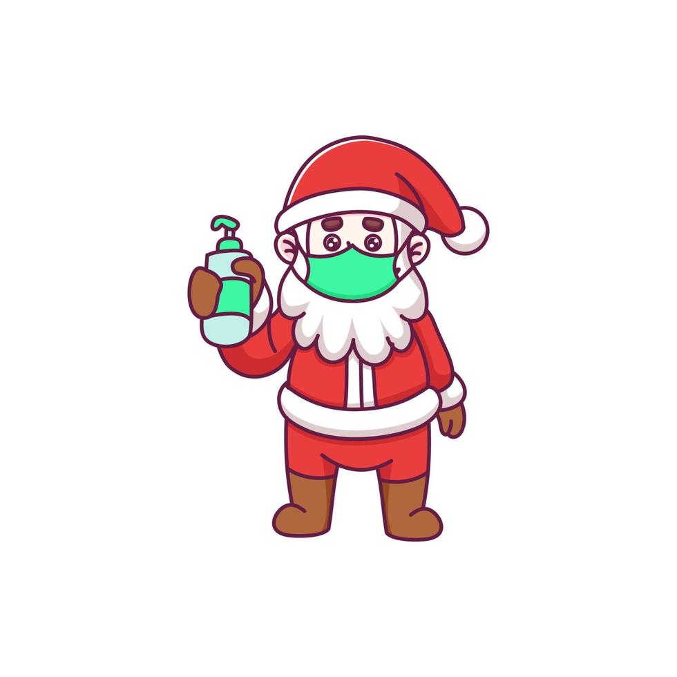 Cute santa claus cartoon character vector