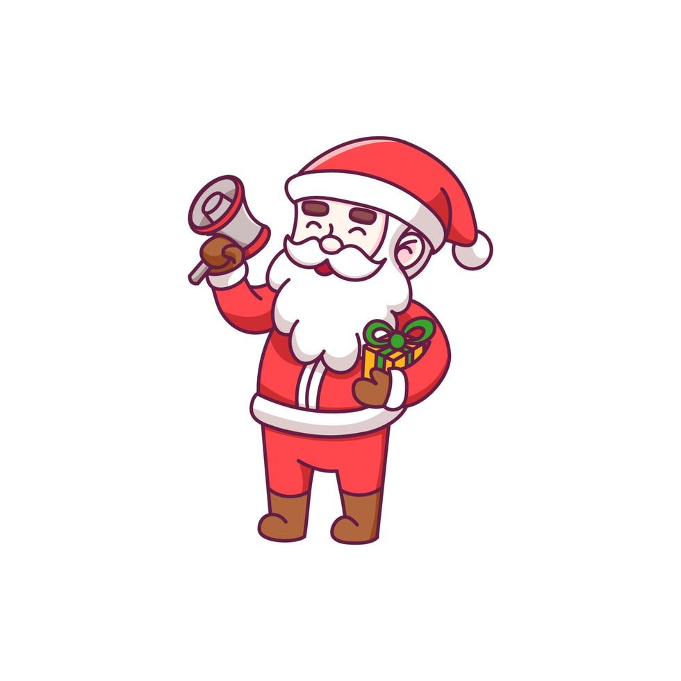 Cute santa claus cartoon character vector