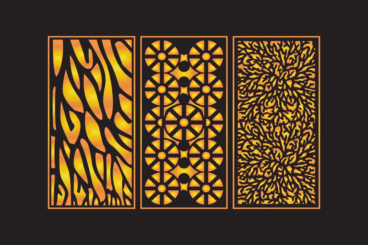 plantilla de paneles de corte láser decorativos islámicos con láser floral geométrico abstracto vector