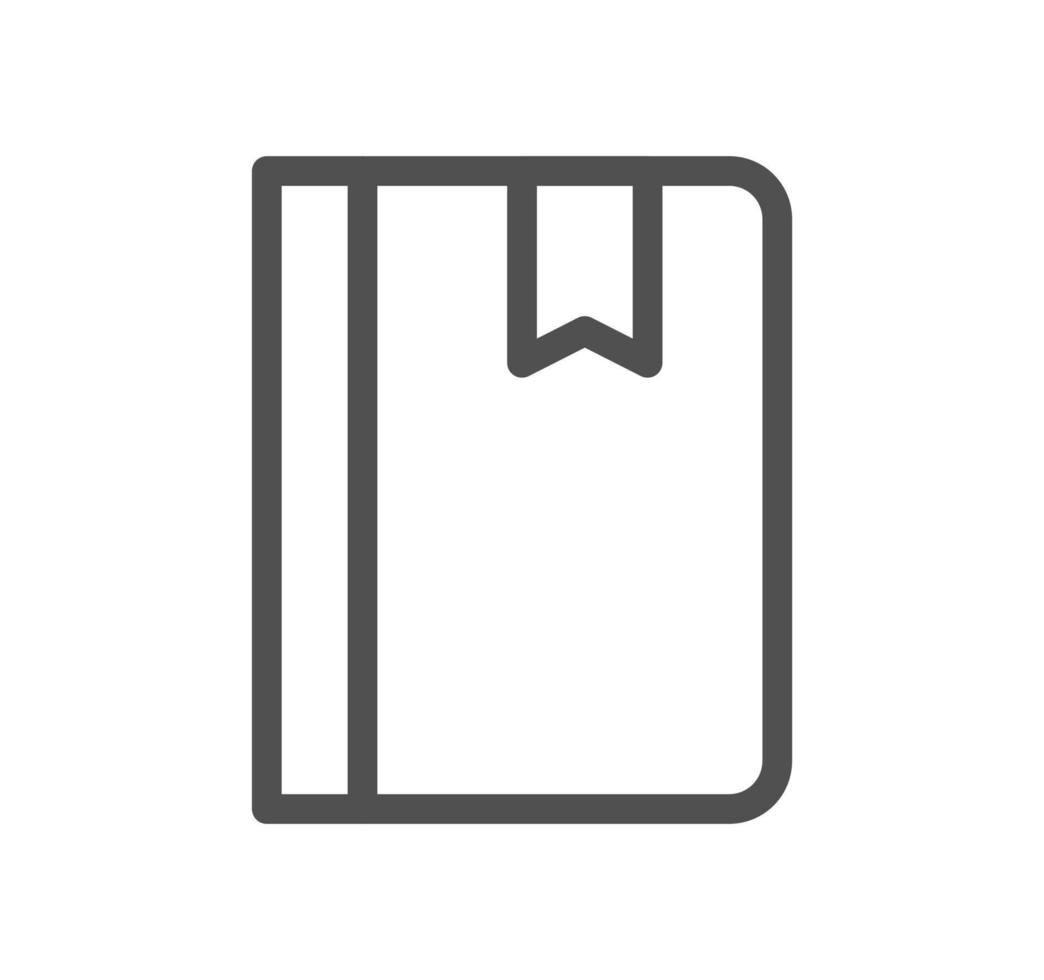 Book and learning icon outline and linear vector. vector