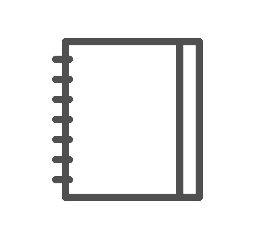 Book and learning icon outline and linear vector. vector