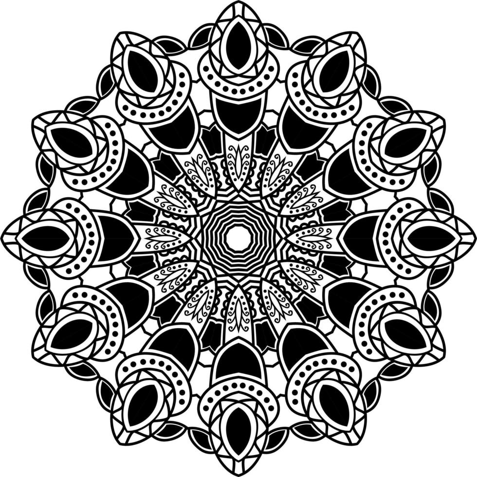 The mandala pattern drawn is suitable for other design collection books as ornaments vector