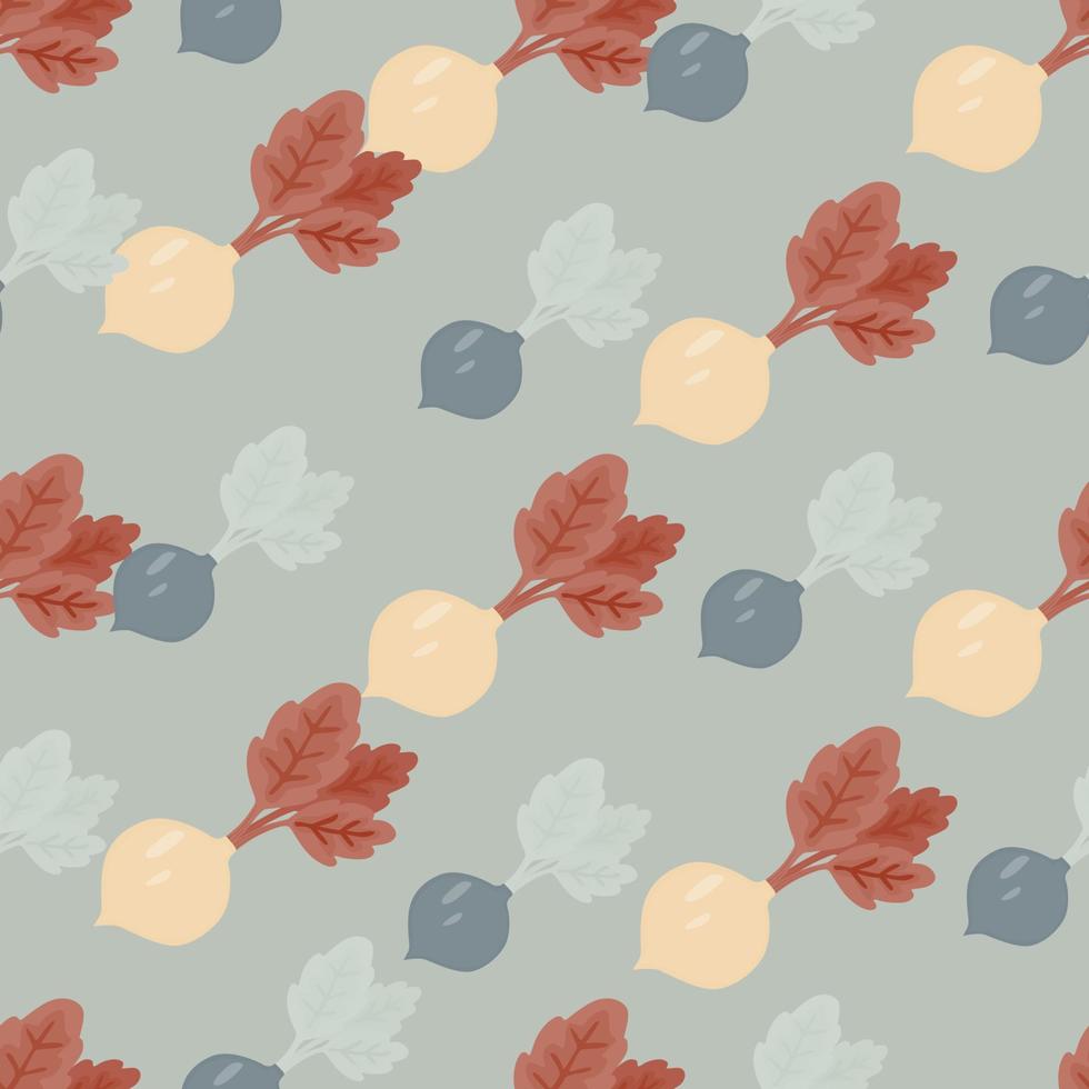 Hand drawn beet seamless pattern. Doodle beetroot wallpaper. vector