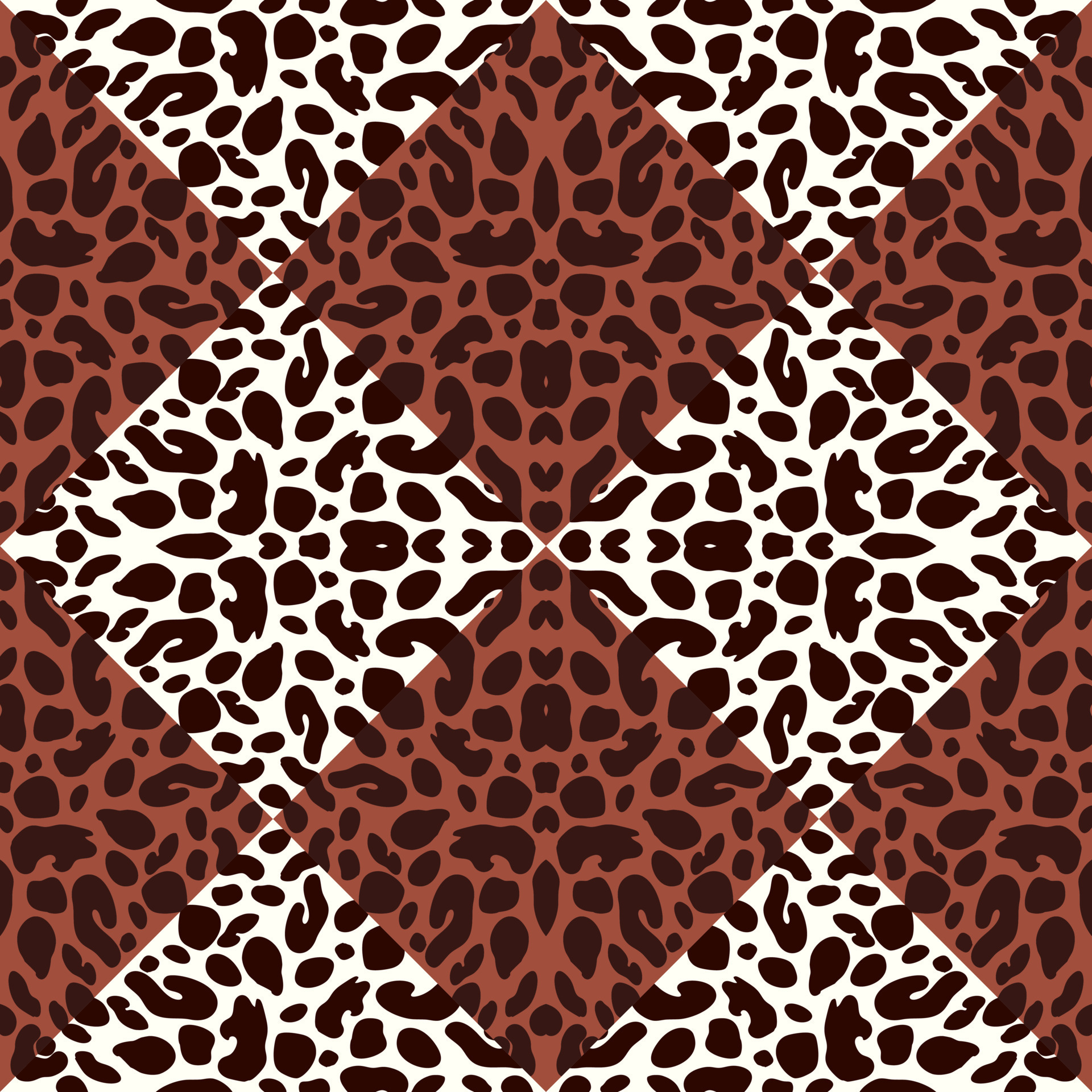 Abstract leopard skin mosaic seamless pattern design. Geometric animal skin  endless background. Vintage cheetah fur wallpaper. 13700740 Vector Art at  Vecteezy