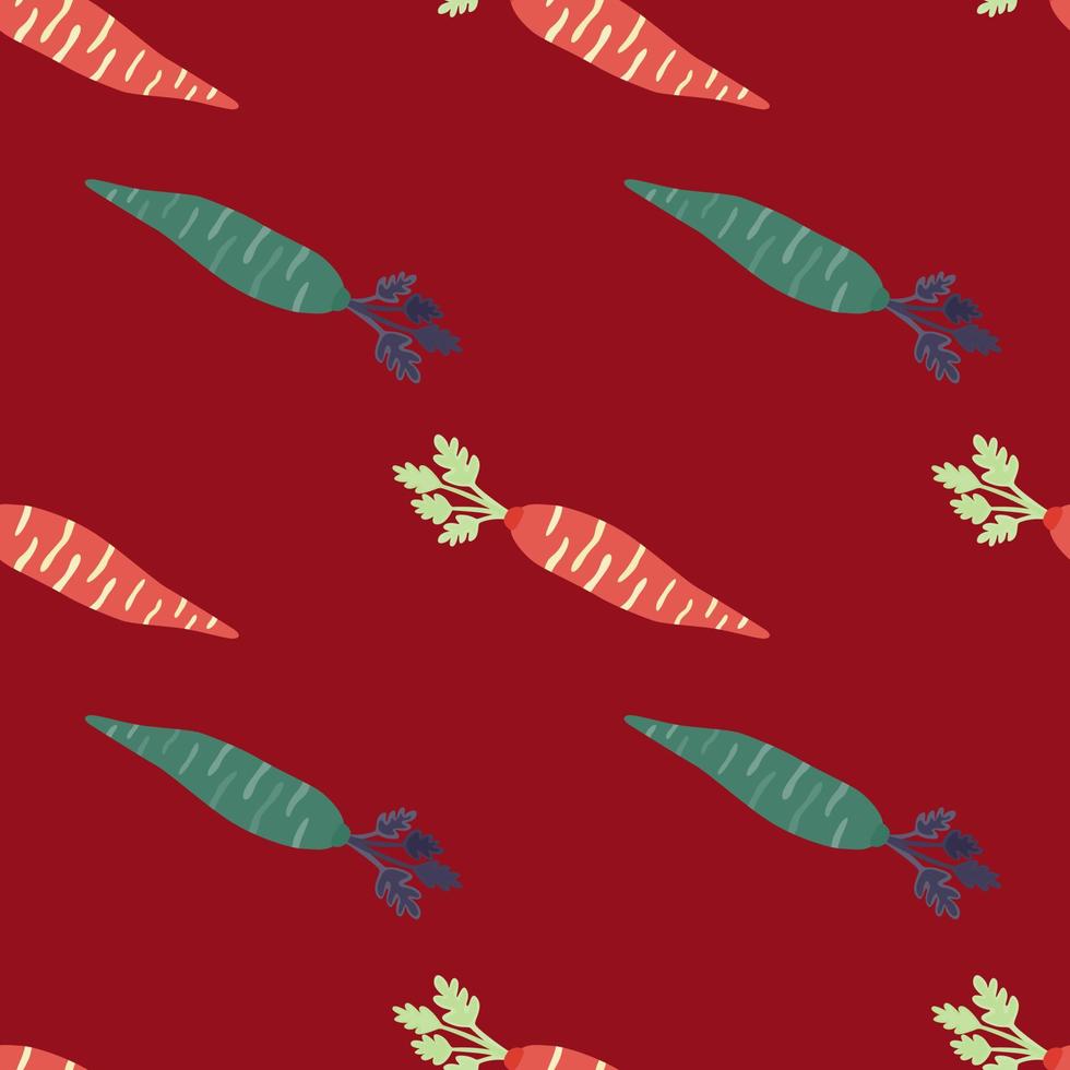 Hand drawn carrot seamless pattern. Doodle carrots wallpaper. 13700750