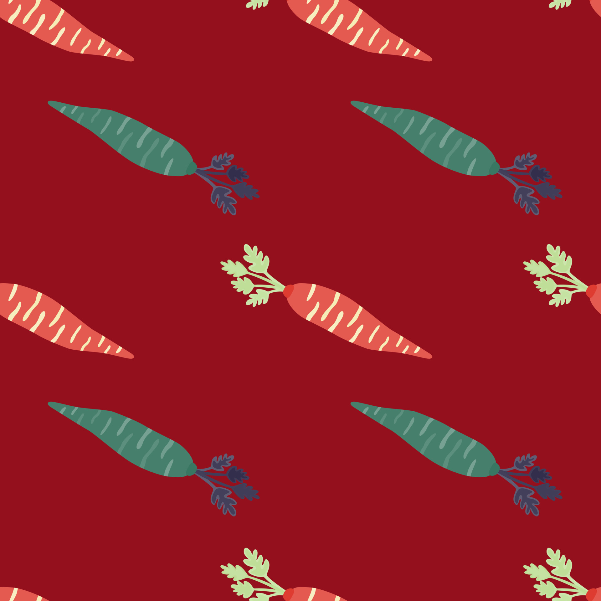 Hand drawn carrot seamless pattern. Doodle carrots wallpaper. 13700750