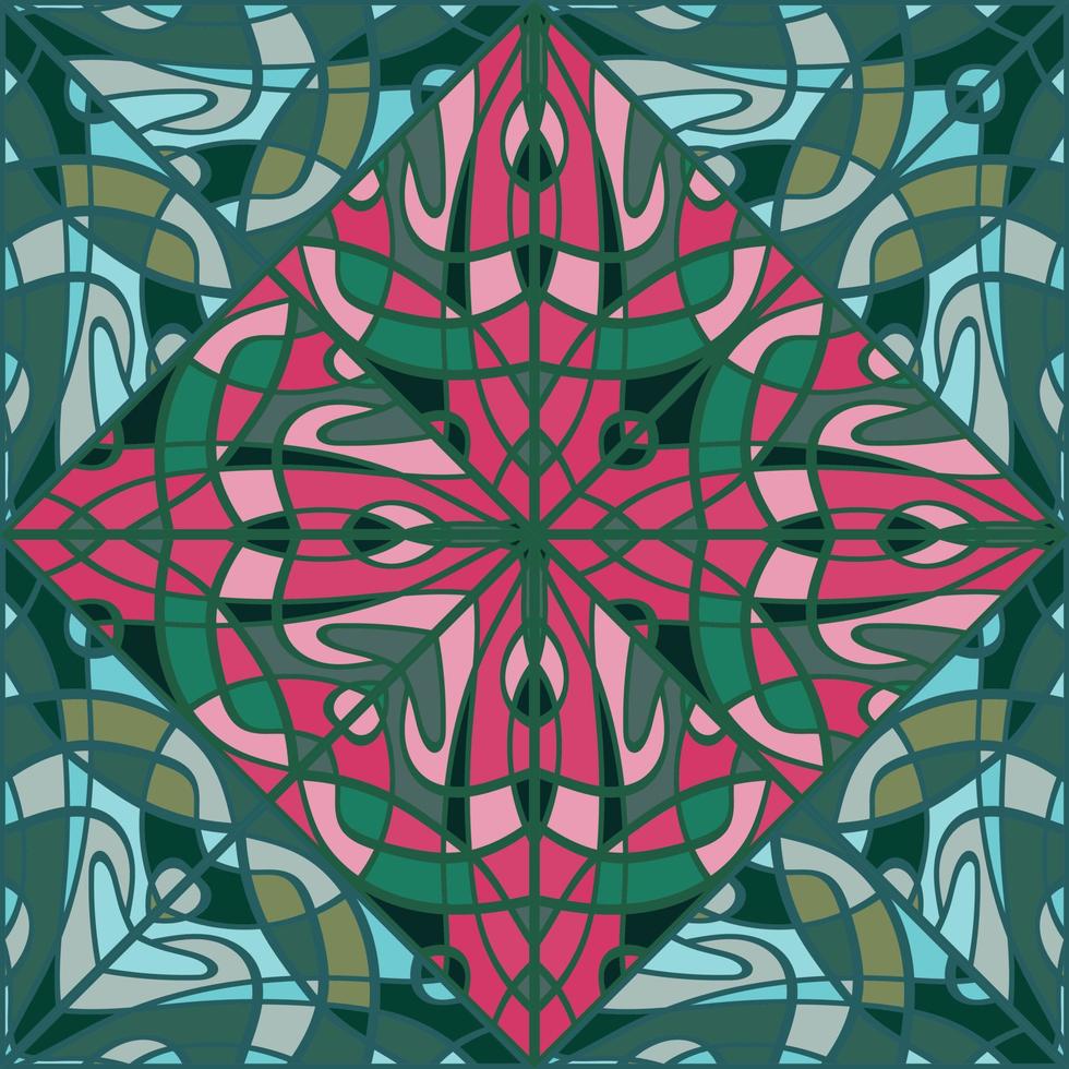 elegant mosaic of lines seamless pattern. Decorative abstract vintage ornament. vector