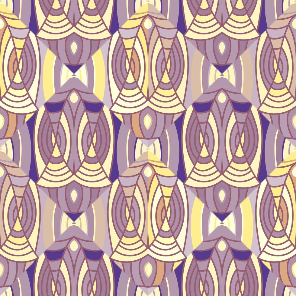 ornamento vintage abstracto dibujado a mano. mosaico creativo de líneas de patrones sin fisuras en estilo dodle. vector