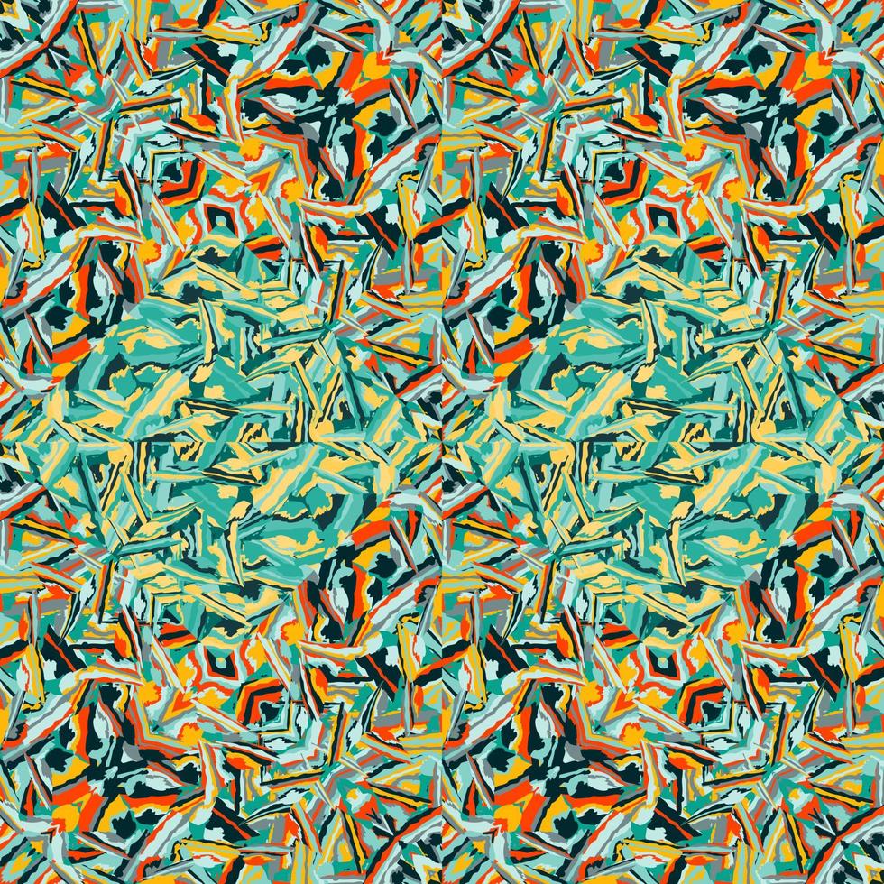 Psychedelic abstract kaleidoscope seamless pattern. Geometric mosaic ornament. vector