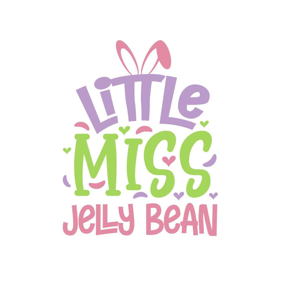 Little miss jelly bean, Easter design for kids vector