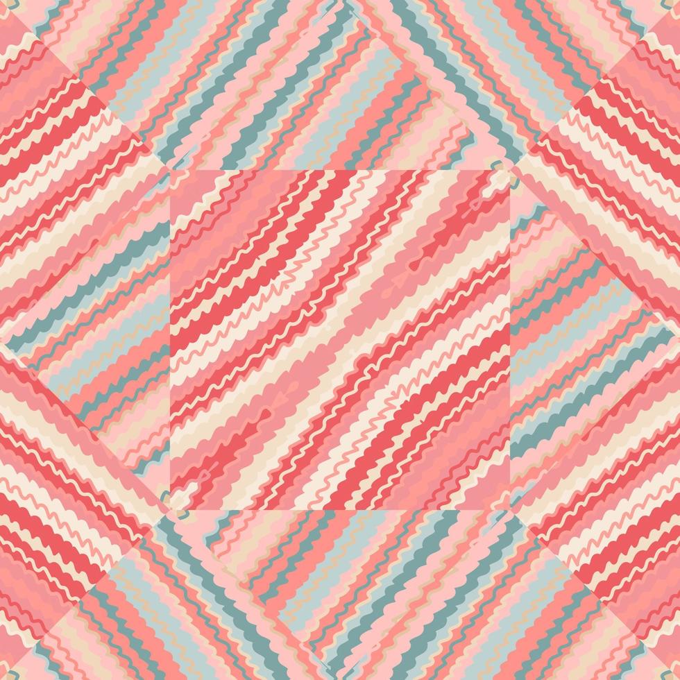 Hand drawn sketch lines endless wallpaper in doodle style. Decorative wave ethnic background. Abstract zig zag striped seamless pattern. vector