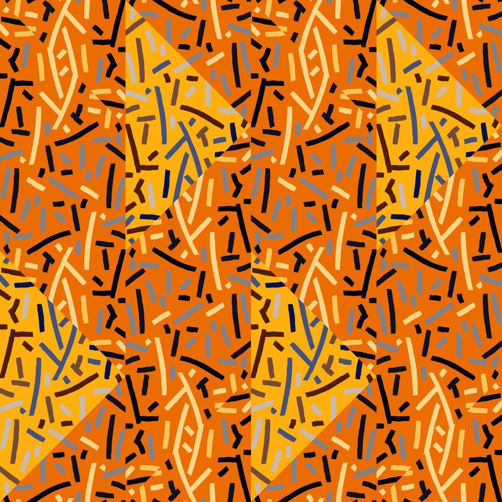 Creative tribal mosaic seamless pattern. Abstract geometric ethnic tile. Hand drawn lines vintage ornament. vector