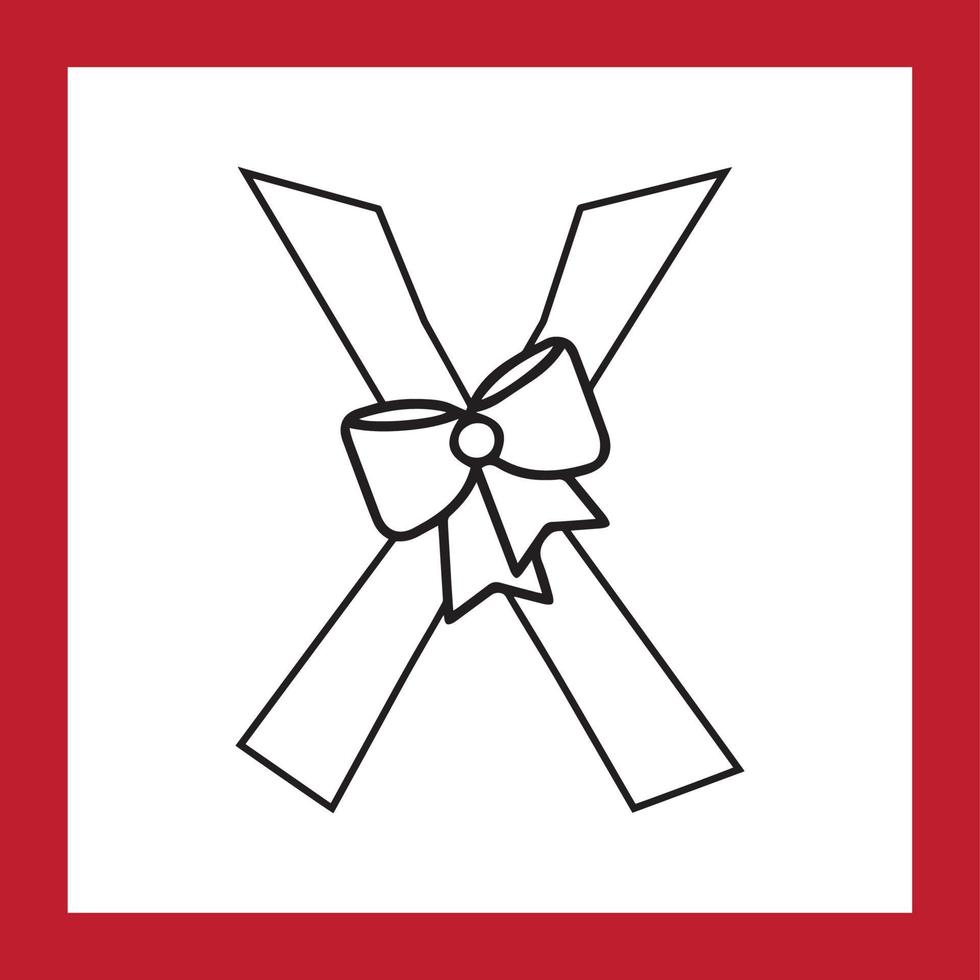 Christmas Alphabet Coloring vector