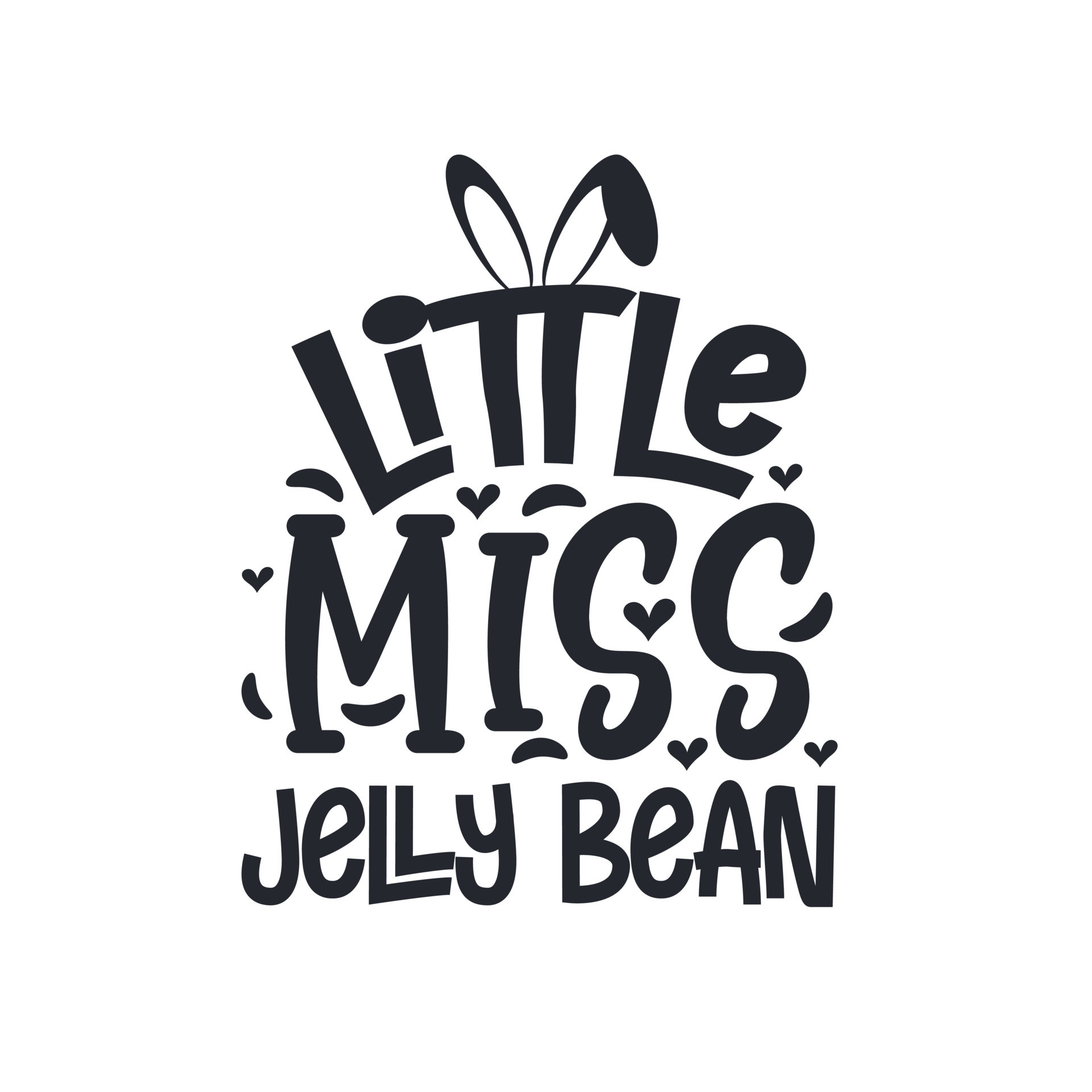 Little miss jelly bean, Easter design for kids 13701184 Vector Art at