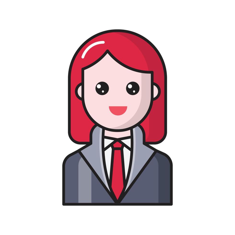 ilustración de vector de perfil femenino en un fondo. símbolos de calidad premium. iconos vectoriales para concepto y diseño gráfico.