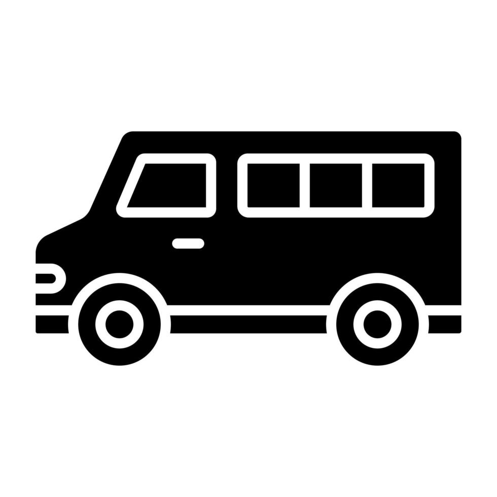 Minivan Icon Style vector