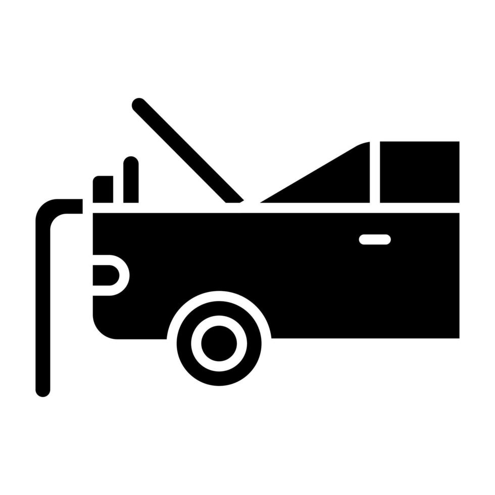 estilo de icono de limpieza de maletero de coche vector