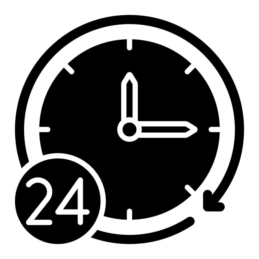 24 Hours Service Icon Style vector