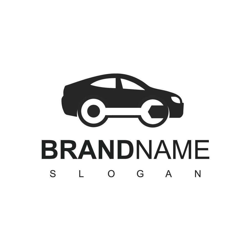 Car Service Logo Design Template, Car Maintenance Symbol Using Wrench Icon vector