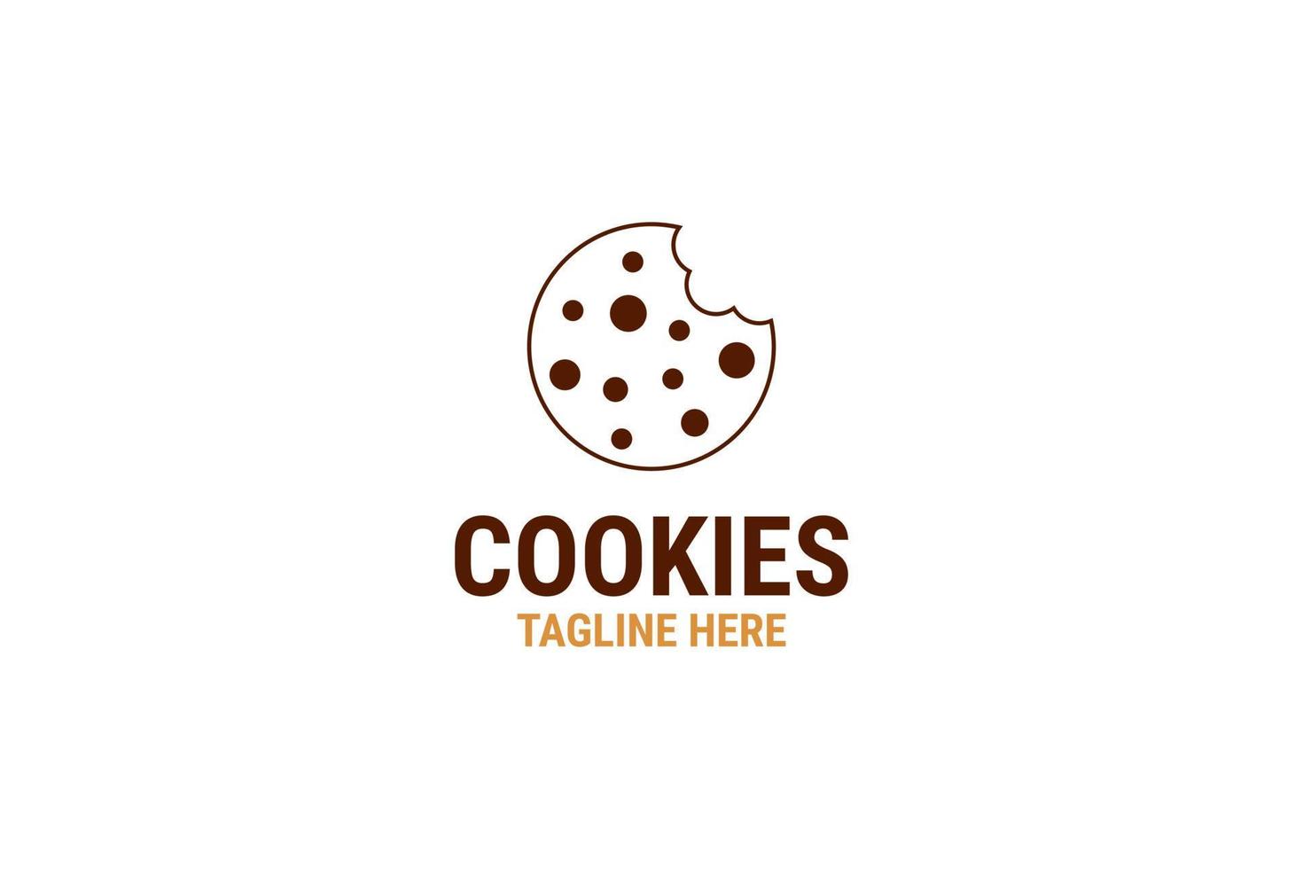 Creative cookie bakery logo design vector template illustration
