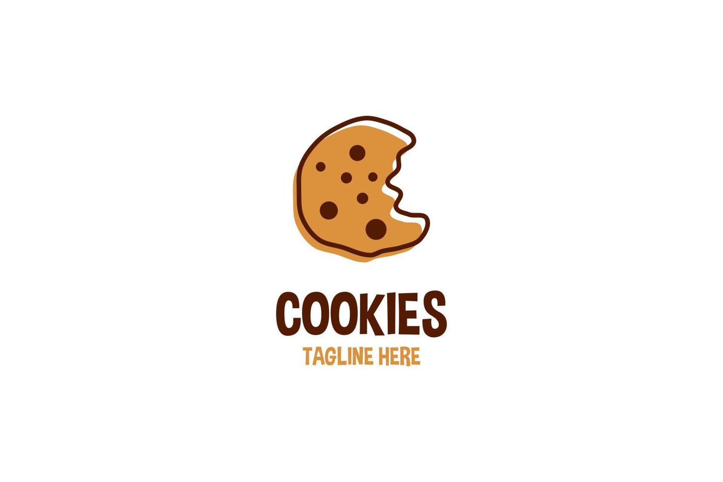 ilustración de plantilla de vector de diseño de logotipo de panadería de galletas creativas