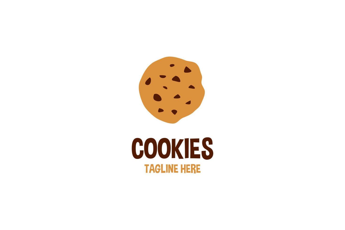 Creative cookie bakery logo design vector template illustration