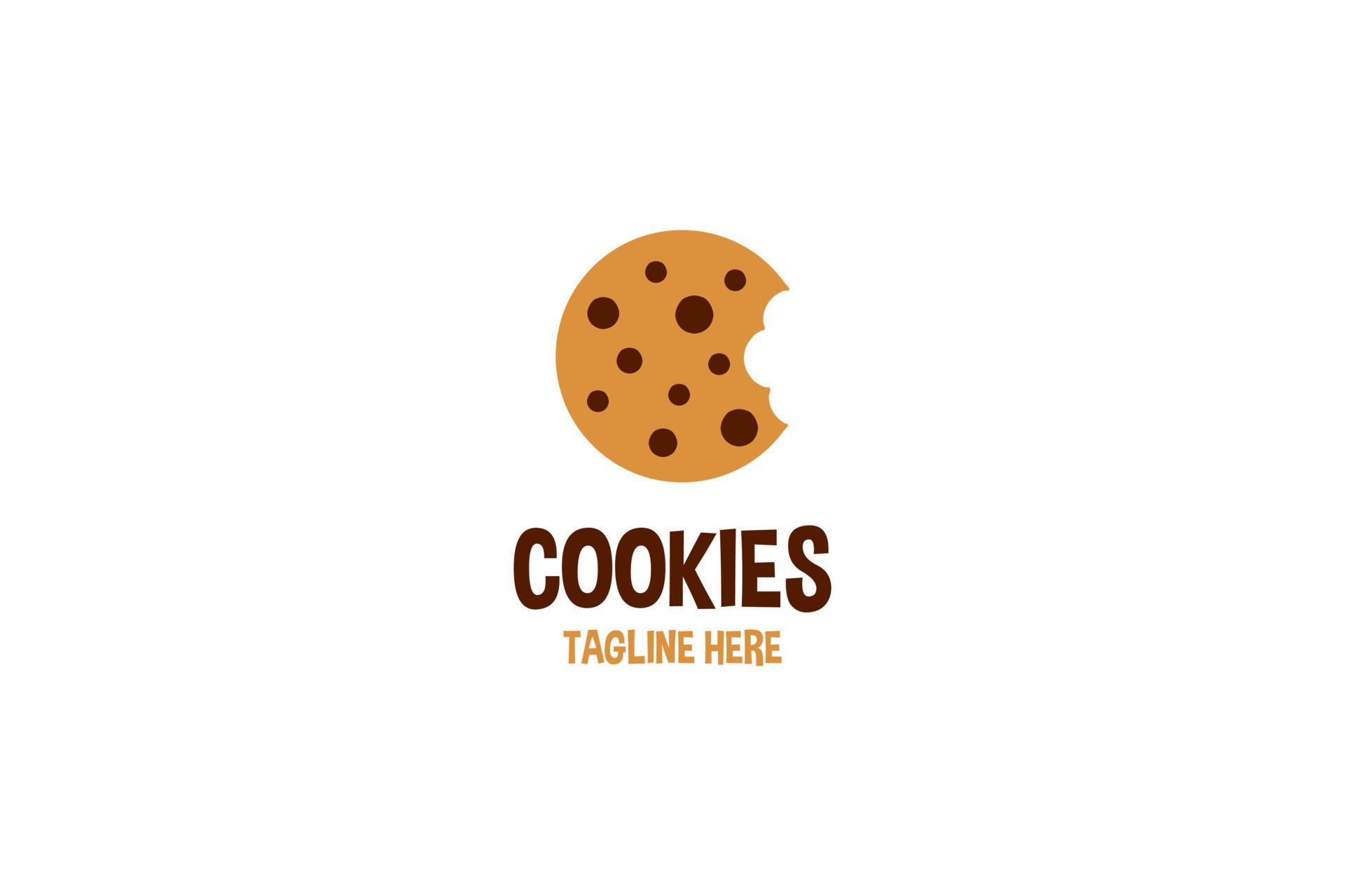 Creative cookie bakery logo design vector template illustration