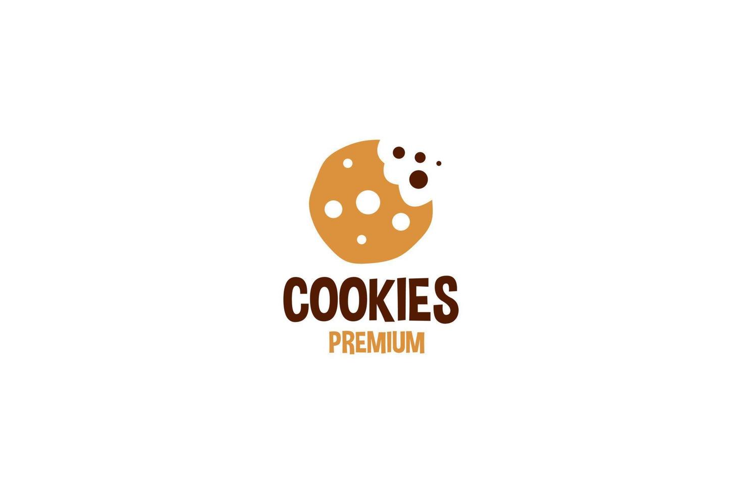 Creative cookie bakery logo design vector template illustration