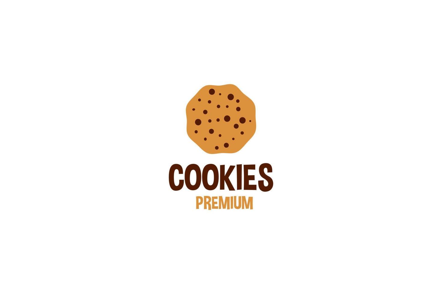 Creative cookie bakery logo design vector template illustration