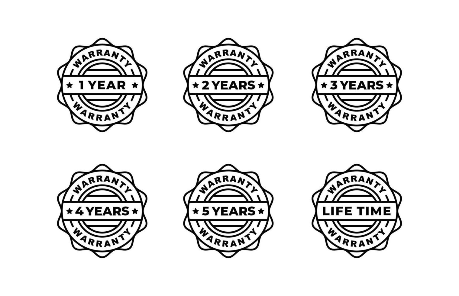 Warranty vector set design illustration